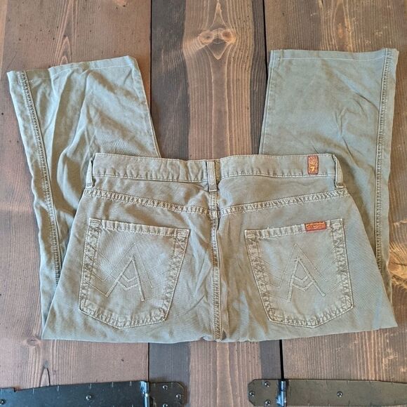 7 For All Mankind A Pkt Bootcut army green size 31 - Picture 2 of 4